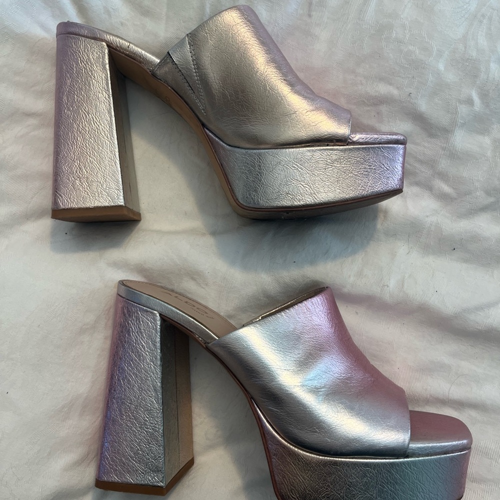 Aldo Metallic rose gold Platform Heels